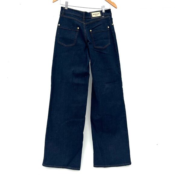 New Marciano By Guess Kylie Relaxed Denim Wide Leg Pants Dark Jeans 25 x 34 - Picture 6 of 15